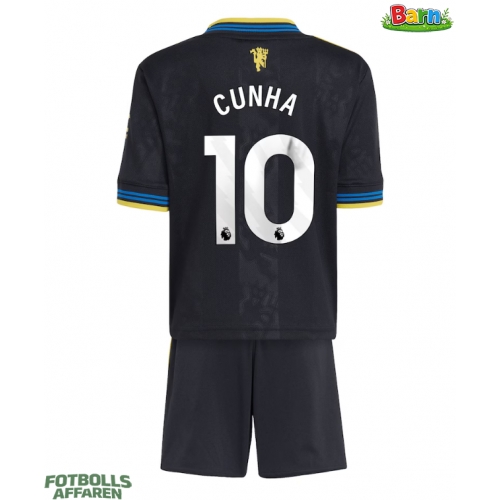 Manchester United Matheus Cunha #10 Tredjeställ Barn 2025-26 Kortärmad (+ Korta byxor)